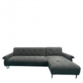 14300034 Καναπές Κρεβάτι Γωνιακός Αναστρέψιμος ArteLibre SOMERO Σκούρο Γκρι 286x144x84cm Γκρι