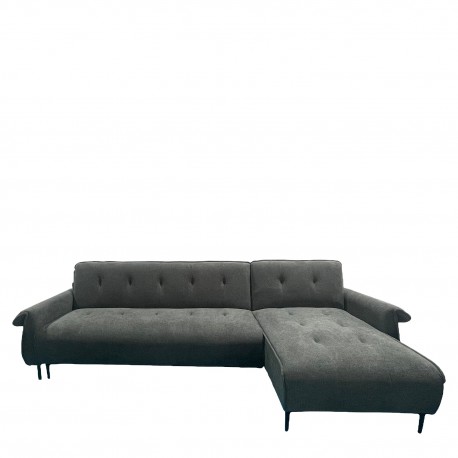 14300034 Καναπές Κρεβάτι Γωνιακός Αναστρέψιμος ArteLibre SOMERO Σκούρο Γκρι 286x144x84cm Γκρι