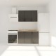 GR-MODESTSET22AN Κουζίνα Modest Σετ 4 Κουτιών Ανθρακί Άνω Κουτιά 120cm Κάτω 120cm