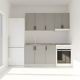 GR-MODESTSET21GR Κουζίνα Modest Σετ 5 Κουτιών Γκρι Άνω Κουτιά 170cm Κάτω 110cm