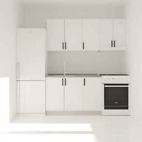 GR-MODESTSET21W Κουζίνα Modest Σετ 5 Κουτιών Λευκή Άνω Κουτιά 170cm Κάτω 110cm