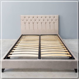 2ENAPOLIP-AN150200 ΚΡΕΒΑΤΙ NAPOLI ΜΕ ΠΟΔΑΡΑΚΙΑ ΝΤΥΜΕΝΟ ΜΕ ΥΦΑΣΜΑ 150x200 - ΑΝΘΡΑΚΙ