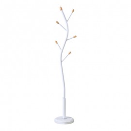 395-000017 Καλόγερος Portu pakoworld μέταλλο σε λευκή-φυσική απόχρωση Φ30x170εκ