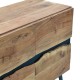 379-000033 Μπουφές Imena pakoworld μασίφ ξύλο Acacia σε φυσική απόχρωση με μαύρα μεταλλικά πόδια 148x43.5x86εκ