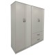 383-000179 Ντουλάπα τετράφυλλη Athos pakoworld λευκή 160x42x180εκ