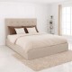 Ε8076,1 DOLCE Κρεβάτι Διπλό με Αποθηκευτικό Χώρο, για Στρώμα 160x200cm, Ύφασμα Μπεζ