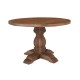 ΕΑ7501,1 ATLAS Τραπέζι Ροτόντα Τραπεζαρίας, Ξύλο Mango, Απόχρωση Smoke Walnut