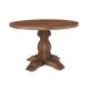 ΕΑ7501,1 ATLAS Τραπέζι Ροτόντα Τραπεζαρίας, Ξύλο Mango, Απόχρωση Smoke Walnut
