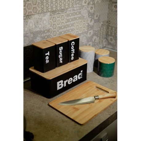 E-4209 Αρτοθήκη bamboo μεταλλική (+3 δοχεία) 4ΤΜΧ/ΚΙΒ