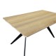 390-000015 Τραπέζι Ezali pakoworld sonoma mdf με μαύρα μεταλλικά πόδια 140x80x75εκ