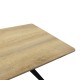 390-000015 Τραπέζι Ezali pakoworld sonoma mdf με μαύρα μεταλλικά πόδια 140x80x75εκ