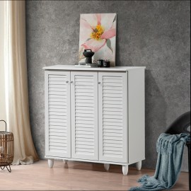 123-000256 Παπουτσοθήκη-ντουλάπι Santo pakoworld 16 ζεύγων σε λευκή απόχρωση 89.5x34.5x91.5εκ