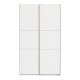 244-000009 Ντουλάπα ρούχων Kawen pakoworld δίφυλλη με συρόμενες πόρτες λευκό 116.5x60x203εκ