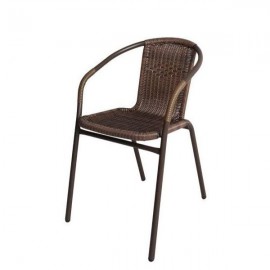 14450001 Πολυθρόνα ArteLibre Rattan Mercury Καφέ 54x61x73cm Καφέ