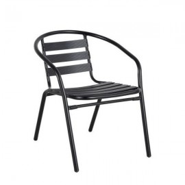 14450009 Πολυθρόνα Μεταλλική ArteLibre Uranus Μαύρο 54x62x74cm Μαύρο