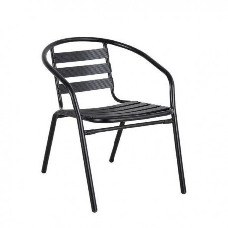 14450009 Πολυθρόνα Μεταλλική ArteLibre Uranus Μαύρο 54x62x74cm Μαύρο