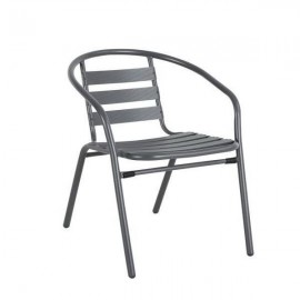 14450010 Πολυθρόνα Μεταλλική ArteLibre Uranus Γκρι 54x62x74cm Γκρι