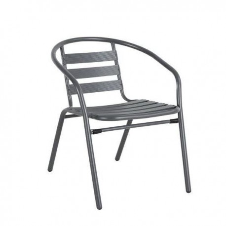 14450010 Πολυθρόνα Μεταλλική ArteLibre Uranus Γκρι 54x62x74cm Γκρι