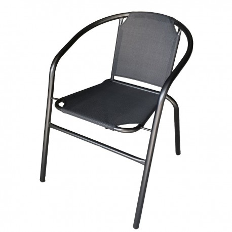 14450012 Πολυθρόνα Μεταλλική ArteLibre Moon Γκρι/Μαύρο 53x58x74cm Γκρι/Μαύρο
