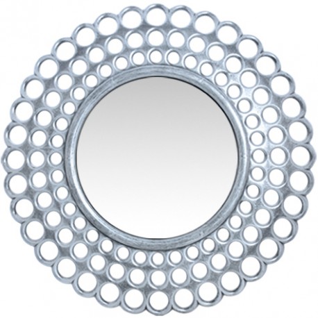 14740049 Καθρέπτης Τοίχου ArteLibre Ασημί Πλαστικό Φ45.7x4.6cm Ασημί
