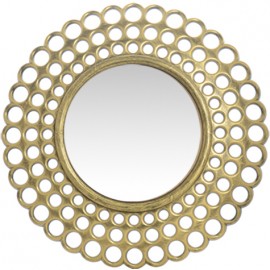 14740050 Καθρέπτης Τοίχου ArteLibre Χρυσό Πλαστικό Φ45.7x4.6cm Χρυσό