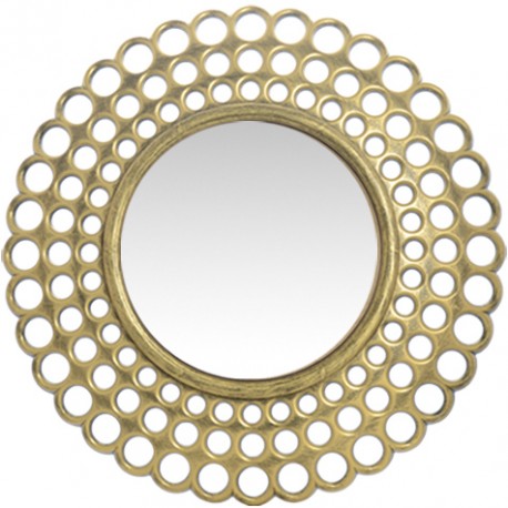 14740050 Καθρέπτης Τοίχου ArteLibre Χρυσό Πλαστικό Φ45.7x4.6cm Χρυσό