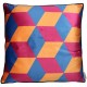 05153606 Μαξιλάρι ArteLibre Γεωμετρικά Σχήματα Πολύχρωμο Βελούδο 60x60cm Πολύχρωμο