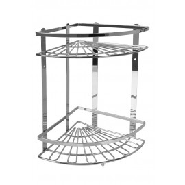 06510348 Εταζέρα 2 Ράφια Ασημί Μέταλλο 35.4x25x33.5cm