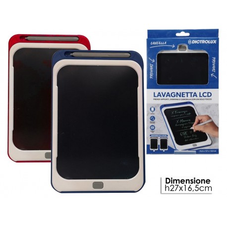 06510007 Μαυροπίνακας Σημειώσεων LCD Πλαστικό 27x16.5cm Σε 2 Χρώματα