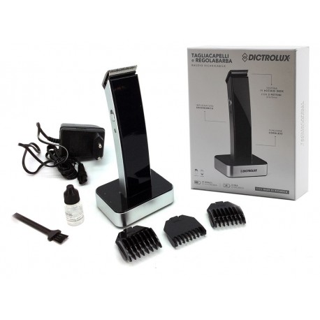 06510519 Κουρευτική Μηχανή Επαναφορτιζόμενη Με Βάση Για Γένεια/Μαλλιά 3 Εξαρτήματα Μαύρο 3W