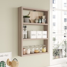 15350127 Ράφι Τοίχου ArteLibre EARLS Οξιά Μοριοσανίδα 43.2x9x60cm Φυσικό/Οξιά