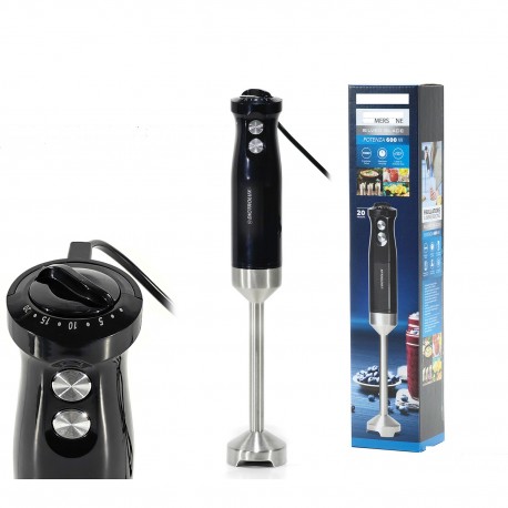 06512970 Μπλέντερ Immersione 600W 2Ταχύτητες Μαύρο/Ανοξείδωτο Ατσάλι 1.2m