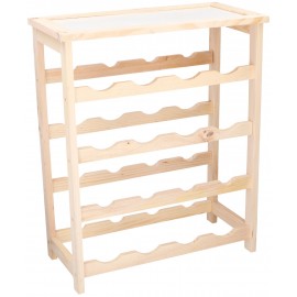 06450044 Ραφιέρα Μπουκαλιών Κρασιού 16 Θέσεων Ξύλινη 55x46x23cm