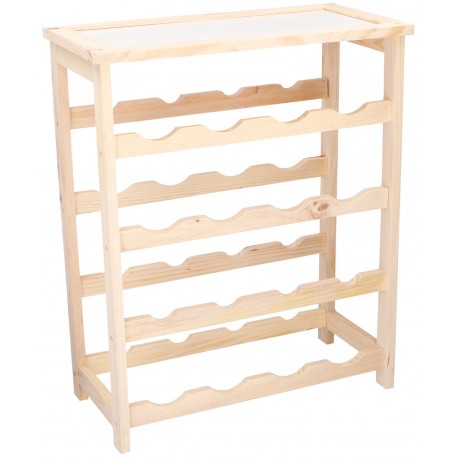 06450044 Ραφιέρα Μπουκαλιών Κρασιού 16 Θέσεων Ξύλινη 55x46x23cm