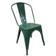 14600122 Καρέκλα ArteLibre Βιομηχανικού Τύπου Vintage TOLIKO Πράσινο Μέταλλο 44x49x84cm Πράσινο