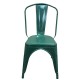 14600122 Καρέκλα ArteLibre Βιομηχανικού Τύπου Vintage TOLIKO Πράσινο Μέταλλο 44x49x84cm Πράσινο