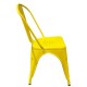 14600124 Καρέκλα ArteLibre Βιομηχανικού Τύπου Vintage TOLIKO Κίτρινο Μέταλλο 44x49x84cm Κίτρινο