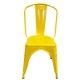 14600124 Καρέκλα ArteLibre Βιομηχανικού Τύπου Vintage TOLIKO Κίτρινο Μέταλλο 44x49x84cm Κίτρινο