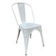 14600125 Καρέκλα ArteLibre Βιομηχανικού Τύπου Vintage TOLIKO Λευκό Μέταλλο 44x49x84cm Λευκό