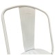 14600125 Καρέκλα ArteLibre Βιομηχανικού Τύπου Vintage TOLIKO Λευκό Μέταλλο 44x49x84cm Λευκό