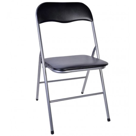 14330001 Kαρέκλα πτυσσόμενη ArteLibre Regale Μαύρο 44x48x82cm Γκρι/Μαύρο