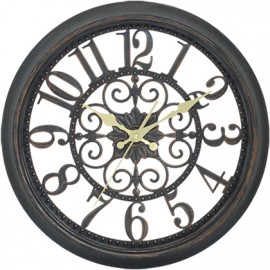 14740041 Ρολόι Τοίχου ArteLibre Μαύρο Πλαστικό Φ35.5cm Μαύρο