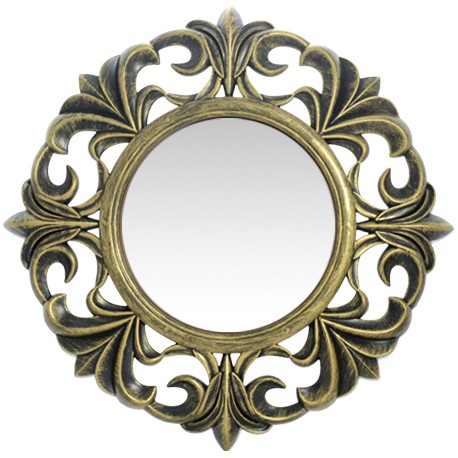 14740045 Καθρέπτης Τοίχου ArteLibre Χρυσό Πλαστικό Φ40.6x4.4cm Χρυσό