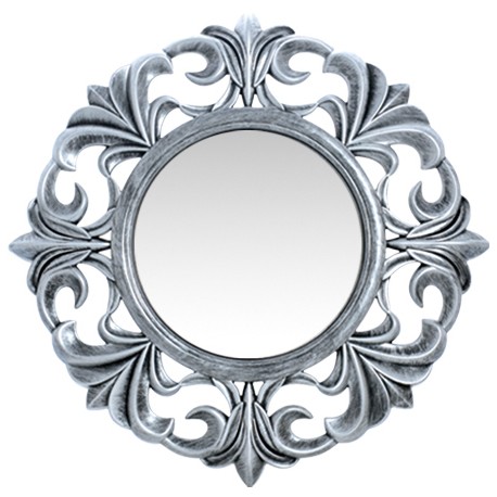 14740047 Καθρέπτης Τοίχου ArteLibre Ασημί Πλαστικό Φ40.6x4.4cm Ασημί