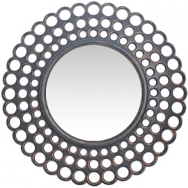 14740048 Καθρέπτης Τοίχου ArteLibre Μαύρο Πλαστικό Φ45.7x4.6cm Μαύρο