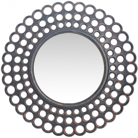 14740048 Καθρέπτης Τοίχου ArteLibre Μαύρο Πλαστικό Φ45.7x4.6cm Μαύρο