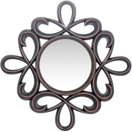 14740051 Καθρέπτης Τοίχου ArteLibre Μαύρο Πλαστικό Φ50.8x5cm Μαύρο