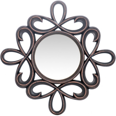 14740051 Καθρέπτης Τοίχου ArteLibre Μαύρο Πλαστικό Φ50.8x5cm Μαύρο