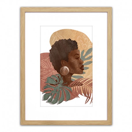 14680013 Πίνακας Σε Κορνίζα ArteLibre Πλαστικό -Πορταίτο Γυναίκας- 35x45x1.8cm