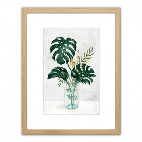 14680015 Πίνακας Σε Κορνίζα ArteLibre Πλαστικό -Λουλούδια Σε Βάζο ArteLibre- 35x45x1.8cm